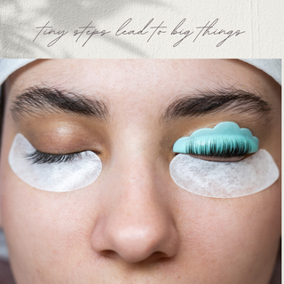 Lashes ready for a lash lift procedure