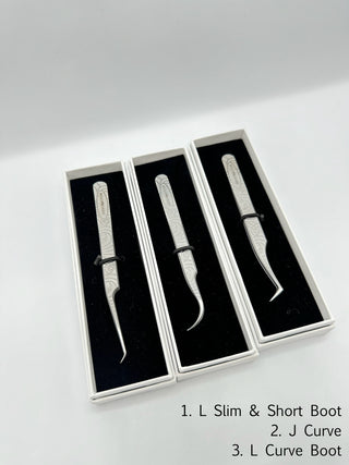 Fiber Tip Tweezer - J Curve, L Curve, L Slim