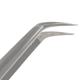 Grip on the Fiber Tipped Tweezer is laser cut for perfect pick up of lashes