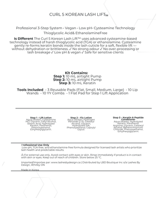 Curl 5 Korean Lash Lift Kit